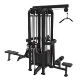 4 Stack Megatron Standard Jungle Gym - 2 Colors - Muscle D Fitness - Low Row, Lat Pulldown, Single Handle Hi/low Pulley, Double Hi/Low Pulley - Machine Horizon